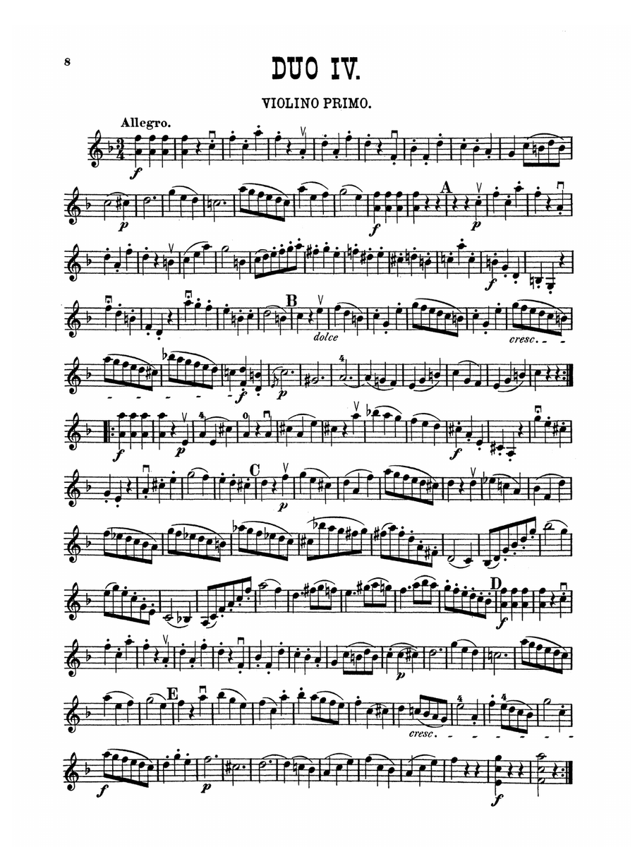Pleyel: Six Easy Duets, Op. 8