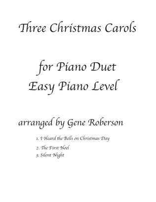Three Christmas Carols for Beginner Piano Duet