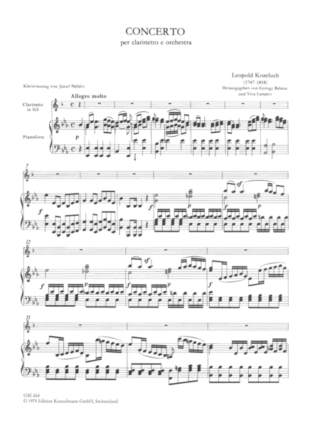 Concerto for clarinet no. 1