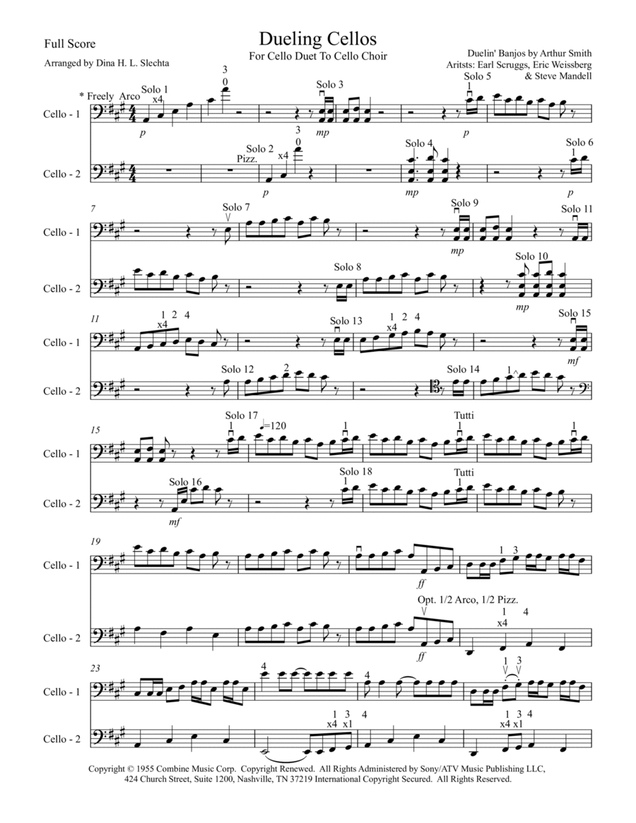 Duelin' Banjos String Duet scores gallery preview page 1