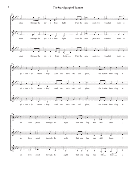 Star-Spangled Banner for SSA a cappella image number null