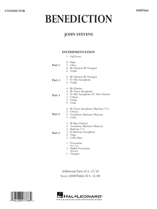 Book cover for Benediction - Conductor Score (Full Score)