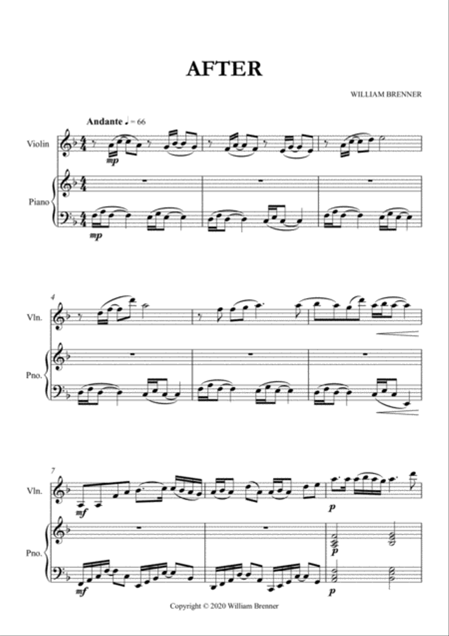 After - Violin Violin Solo scores gallery preview page 2