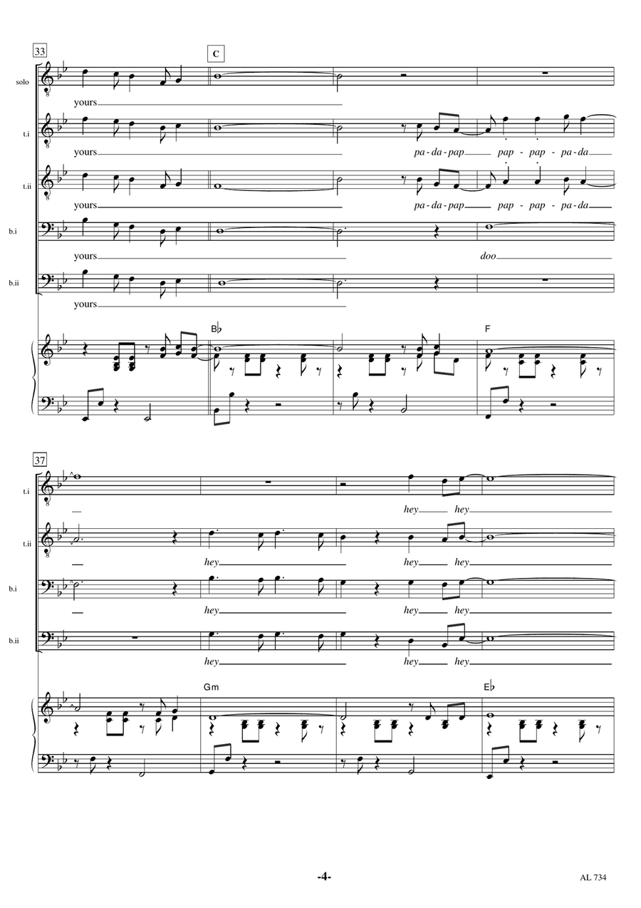 I'm Yours TTBB scores gallery preview page 4