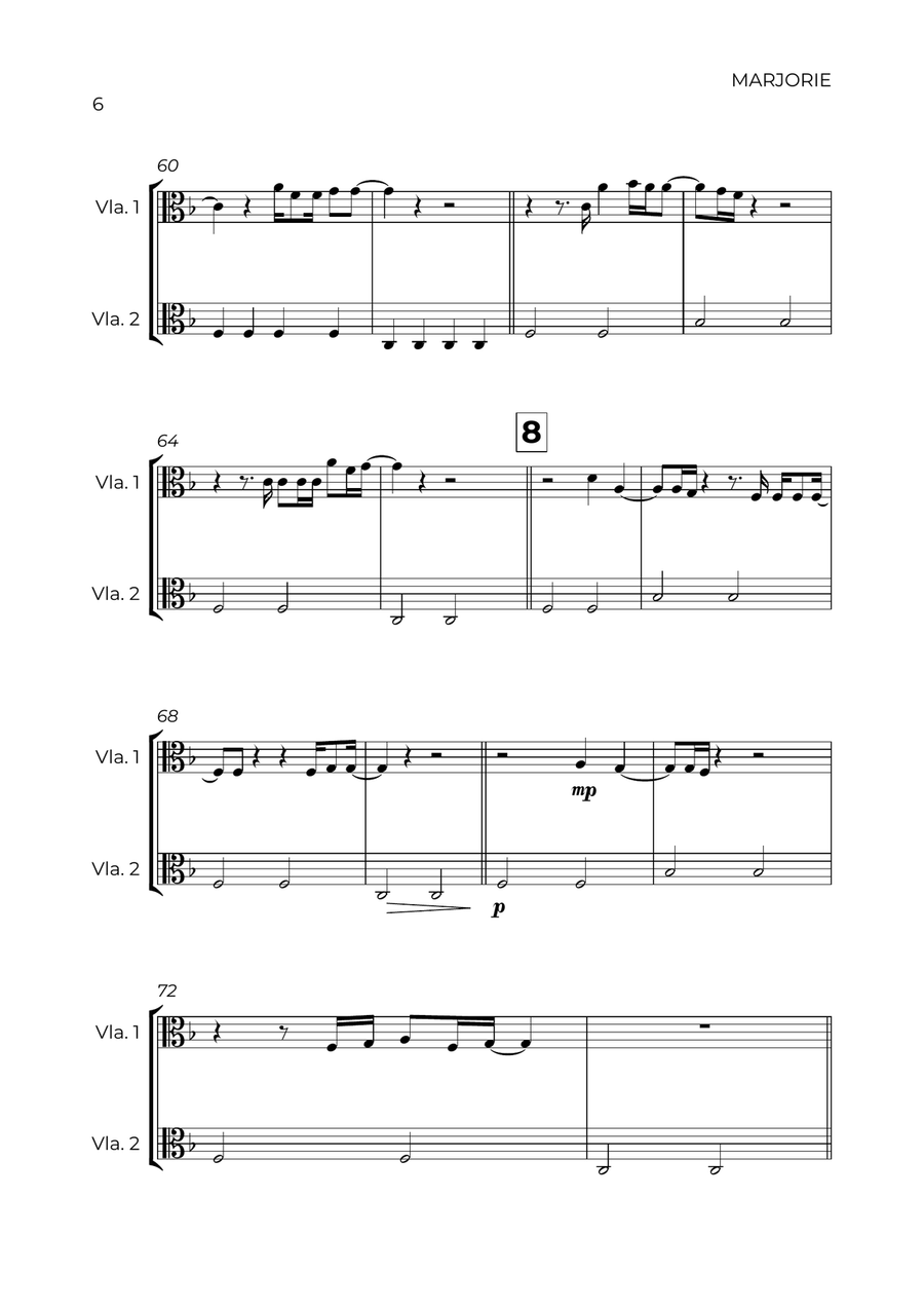 Marjorie String Duet scores gallery preview page 6