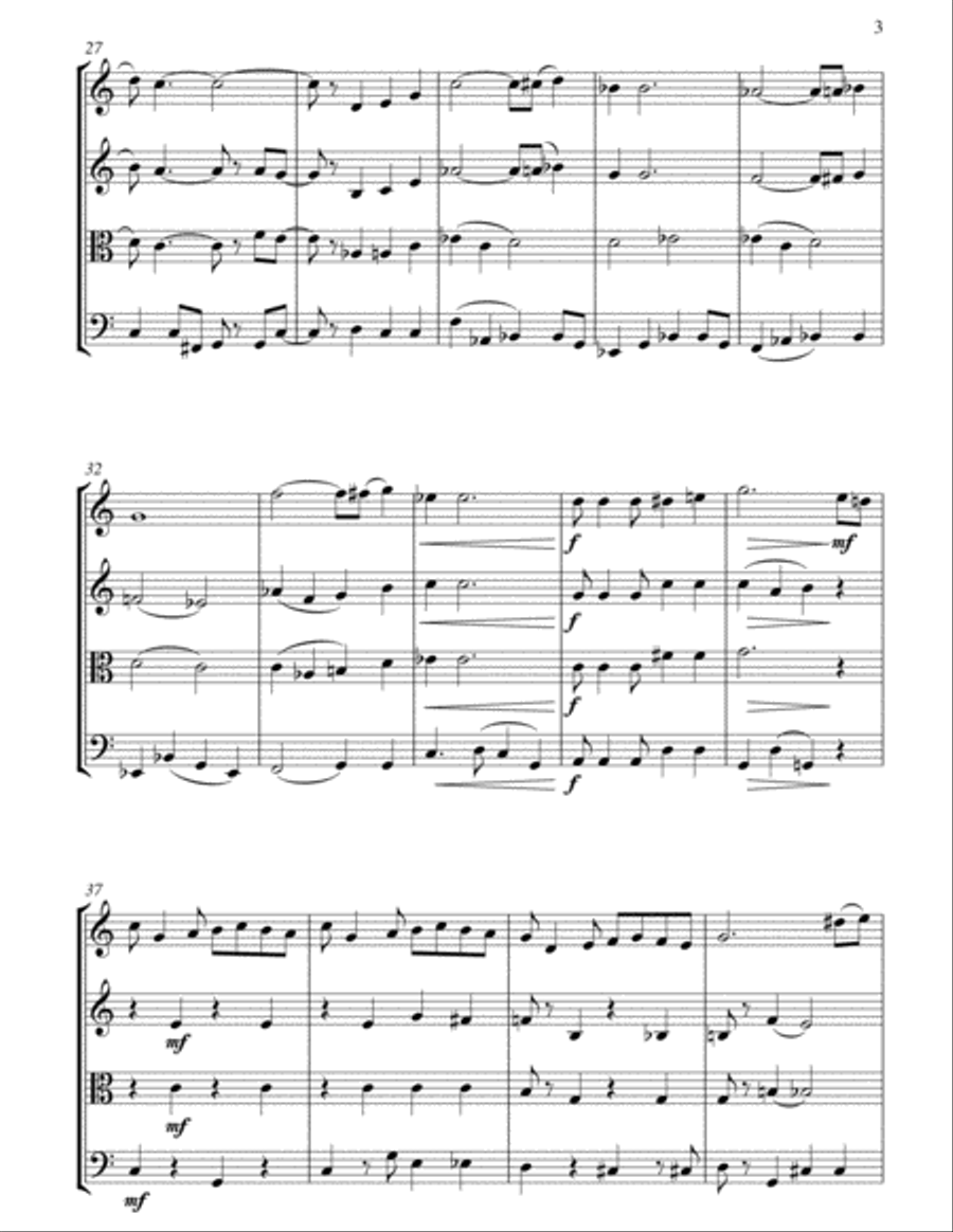 A Kiss To Build A Dream On String Quartet scores gallery preview page 4