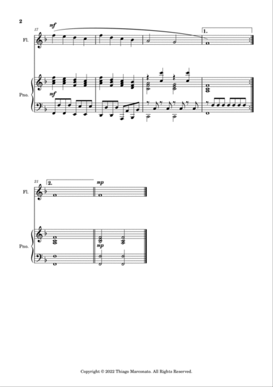 Oh, How Joyfully Oh, How Joyfully Flute Solo scores gallery preview page 2