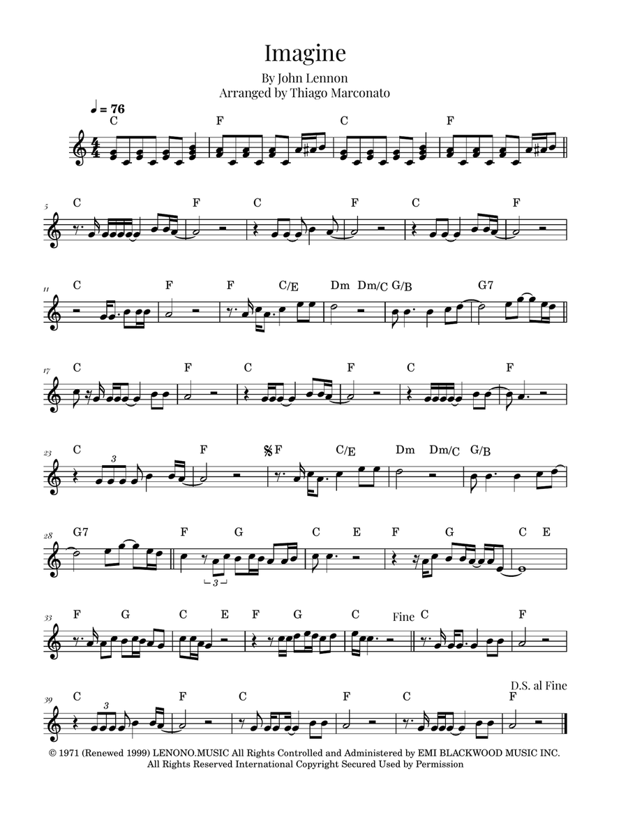 Imagine Piano scores gallery preview page 1