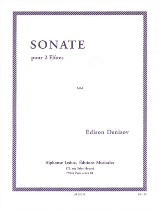 Book cover for Sonate (flutes 2)