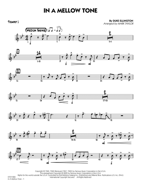 In a Mellow Tone (arr. Mark Taylor) - Trumpet 1
