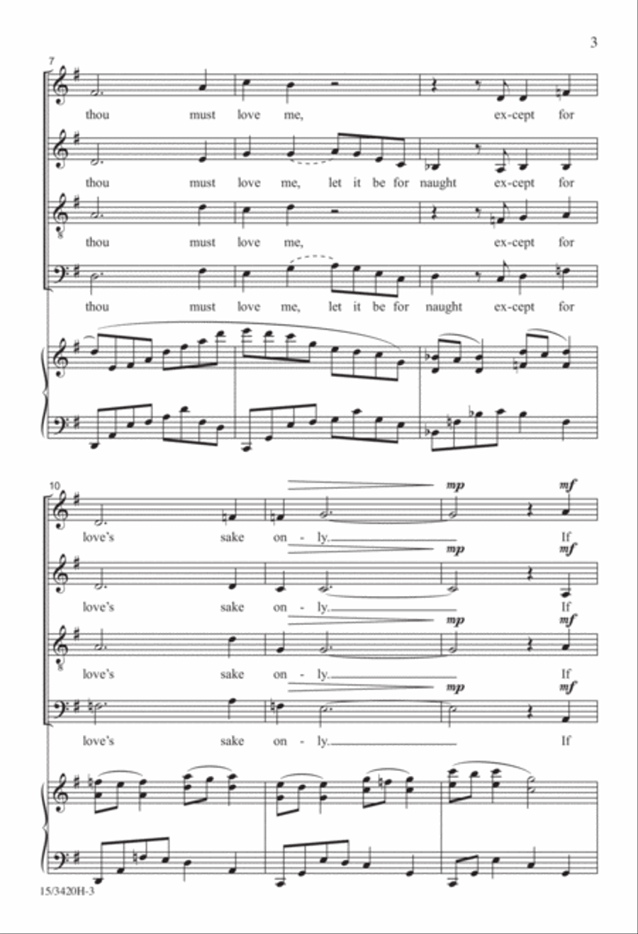 If Thou Must Love Me If Thou Must Love Me 4-Part scores gallery preview page 3