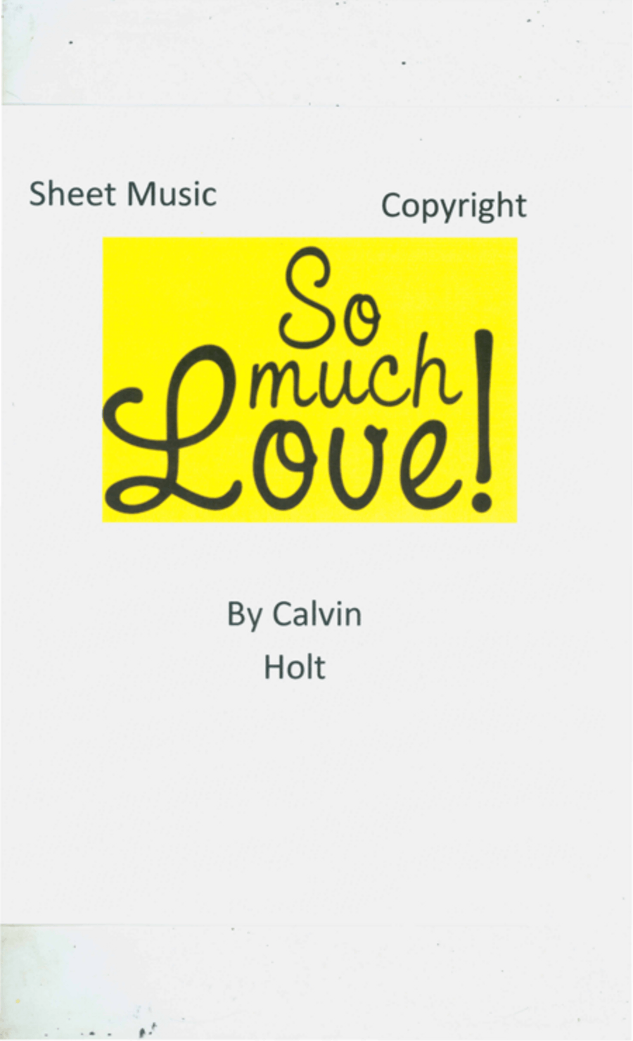 So Much love Choir scores gallery preview page 1