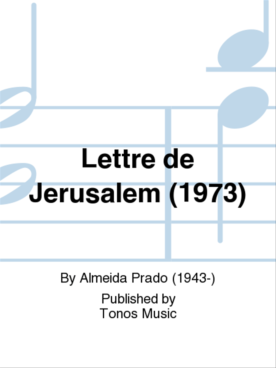 Lettre de Jerusalem (1973) Voice scores gallery preview page 1