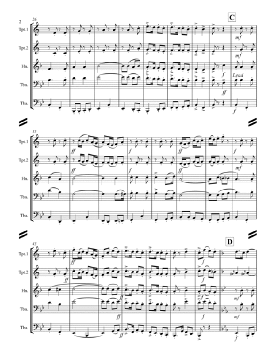 In Heaven There Is No Beer Brass Ensemble scores gallery preview page 3