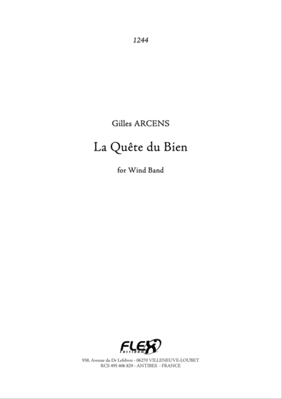 1244 - 2 - La Quete du Bien Concert Band scores gallery preview page 1