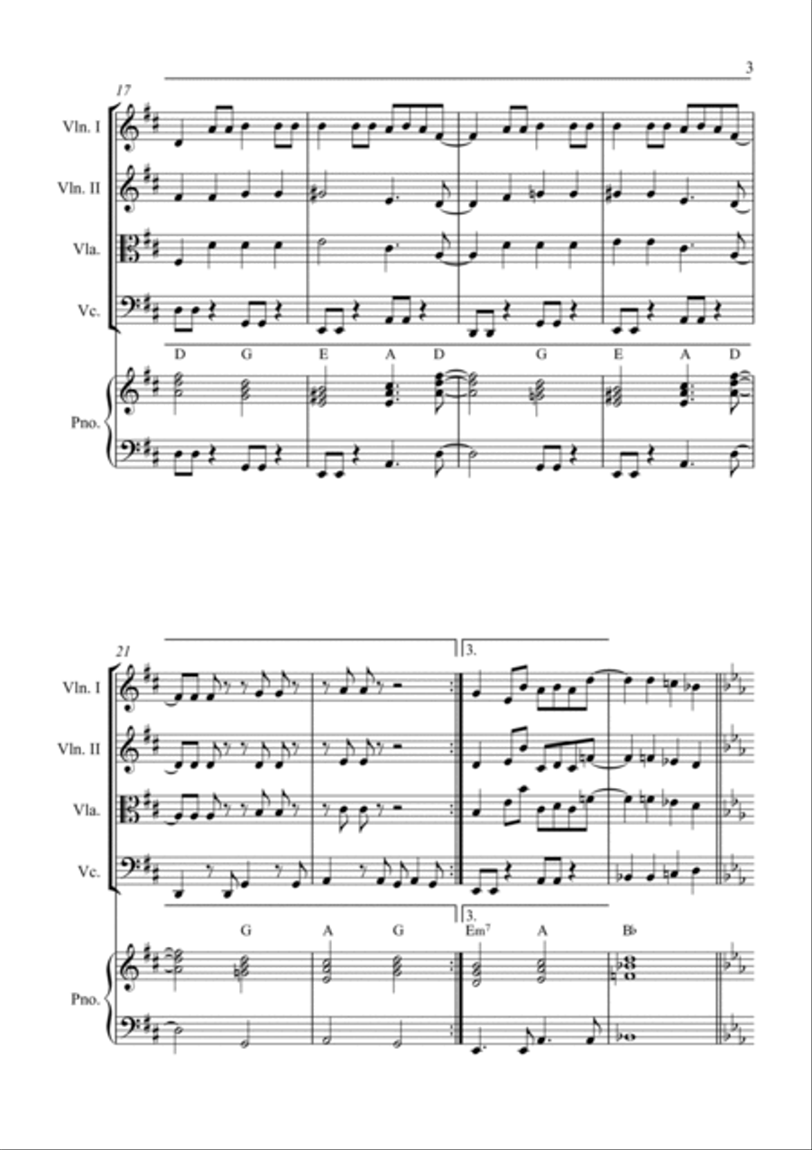 Summer Nights String Quartet scores gallery preview page 3