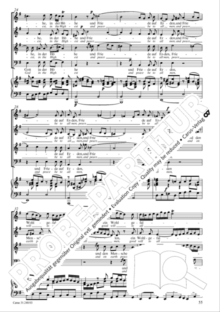 Christmas oratorio (Weihnachtsoratorium, Teile I-III) 4-Part scores gallery preview page 60