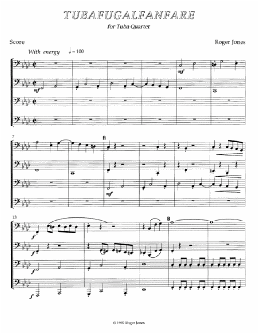 TUBAFUGALFANFARE Tuba Quartet scores gallery preview page 2
