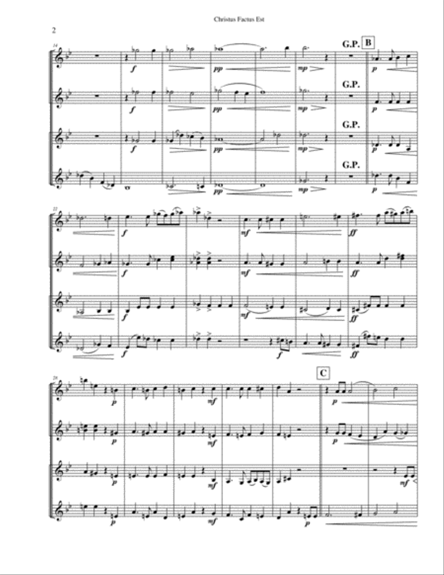 Christus Factus Est Christus Factus Est Woodwind Quartet scores gallery preview page 2