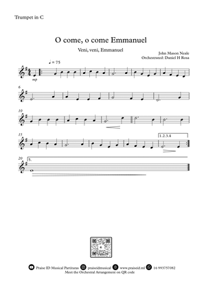 Book cover for O come, o come Emmanuel - Veni, veni Emmanuel - Christmas Carol - C Trumpet