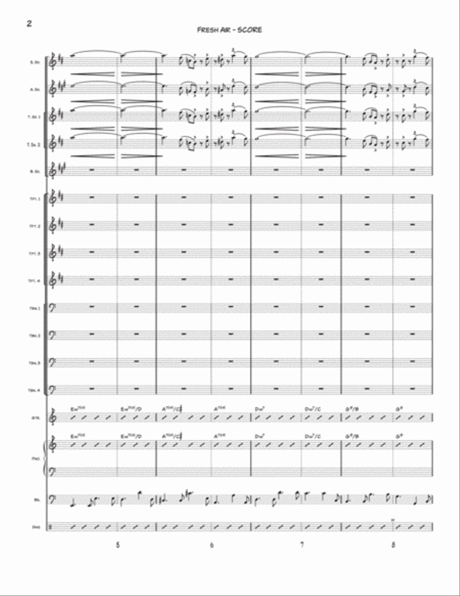 Fresh Air Fresh Air Jazz Ensemble scores gallery preview page 2