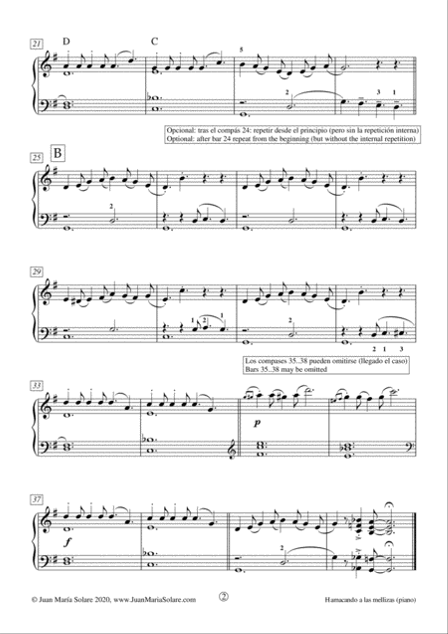 Hamacando a las mellizas [piano solo] Piano Method scores gallery preview page 2