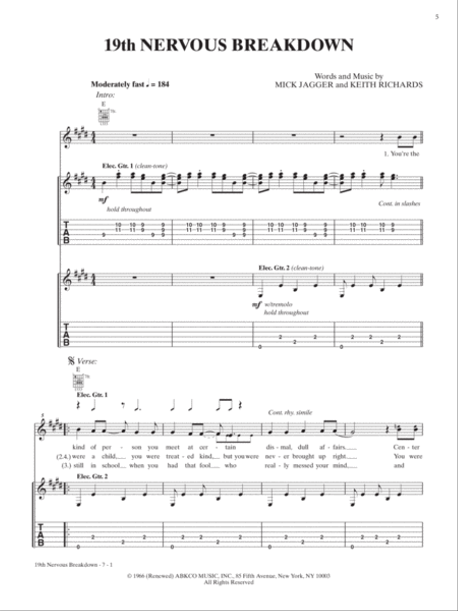 The New Guitar Big Book of Hits -- British Rock Guitar Tablature scores gallery preview page 4