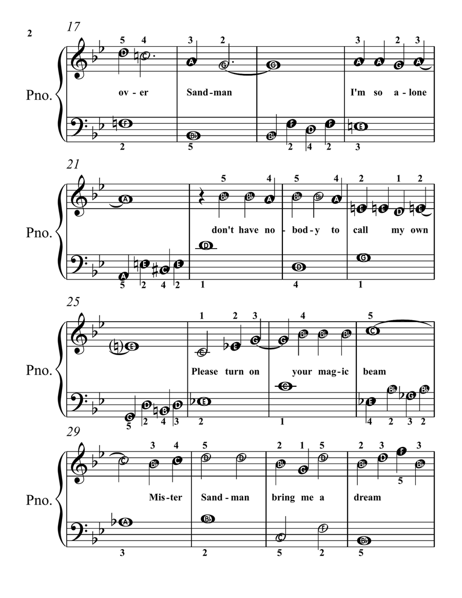 Mister Sandman Piano Method scores gallery preview page 2