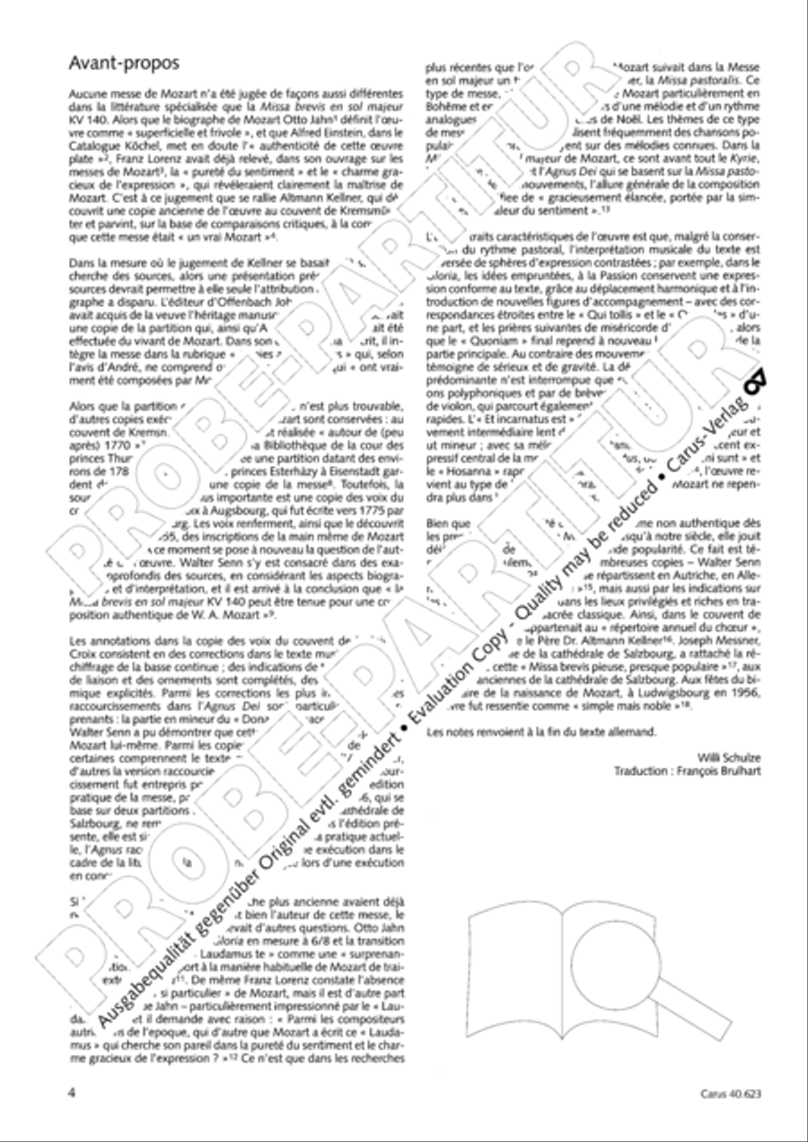 Missa brevis in G major Missa brevis in G major 4-Part scores gallery preview page 5