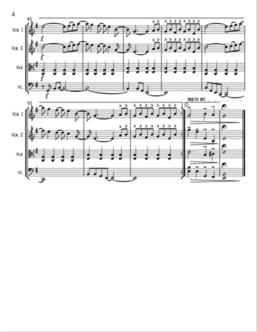 Eleanor Rigby String Quartet scores gallery preview page 4