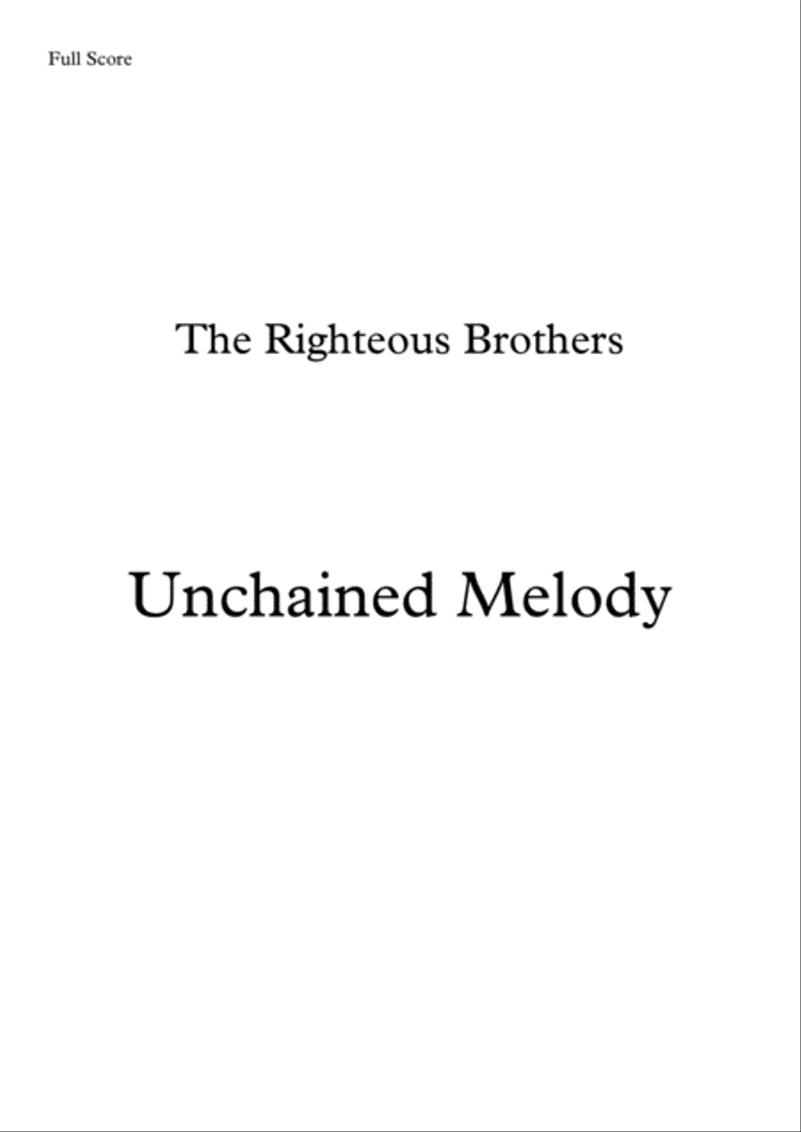 Unchained Melody Small Ensemble scores gallery preview page 1