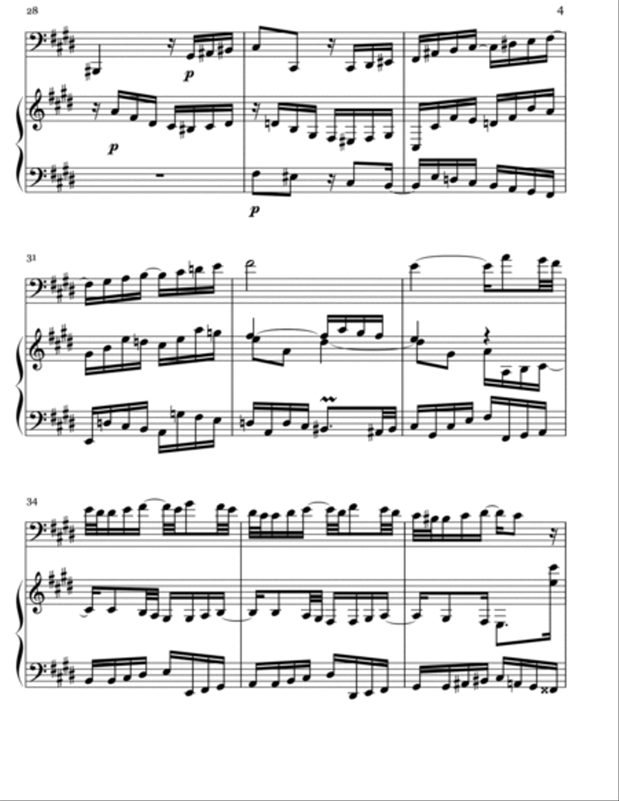 C.P.E. Bach-A. Arazi Adagio from Prussian Sonata No. 3 in E Major Wq. 48 Trombone Duet scores gallery preview page 4