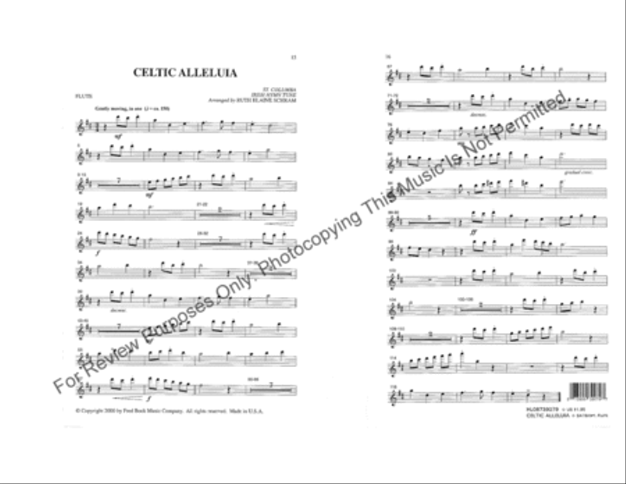 Celtic Alleluia 4-Part scores gallery preview page 8