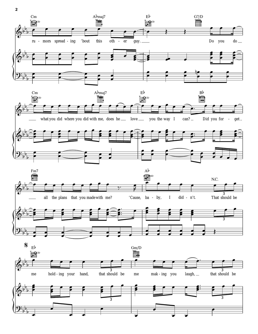 That Should Be Me Piano, Vocal, Guitar scores gallery preview page 2