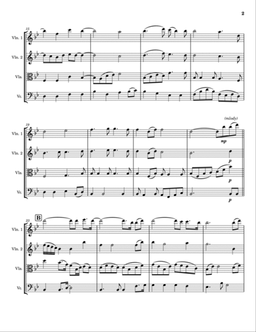 Lord, I Need You String Quartet scores gallery preview page 2