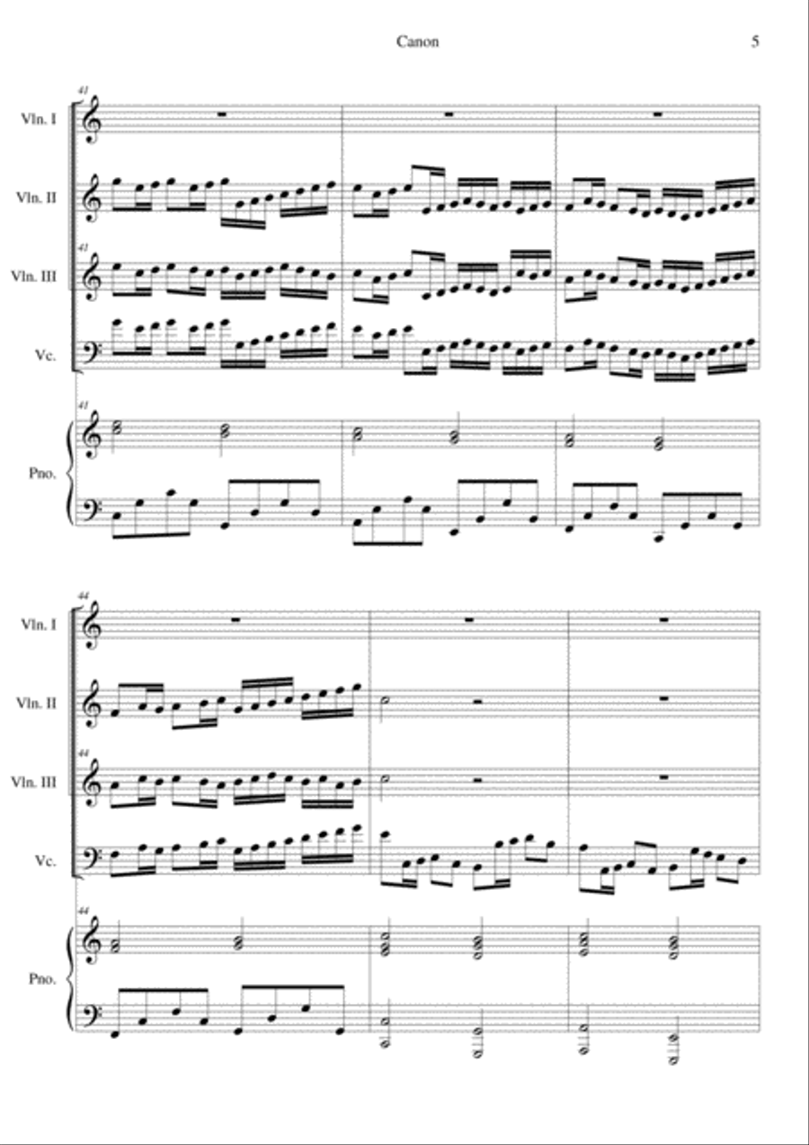 Canon in C Cello scores gallery preview page 5