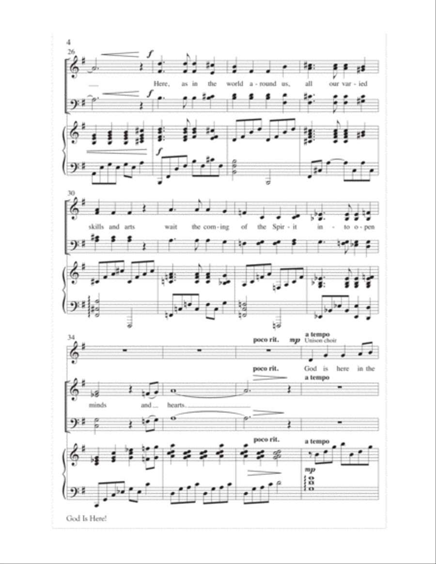 God Is Here! Children's Choir scores gallery preview page 4