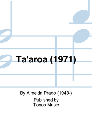 Book cover for Ta'aroa (1971)