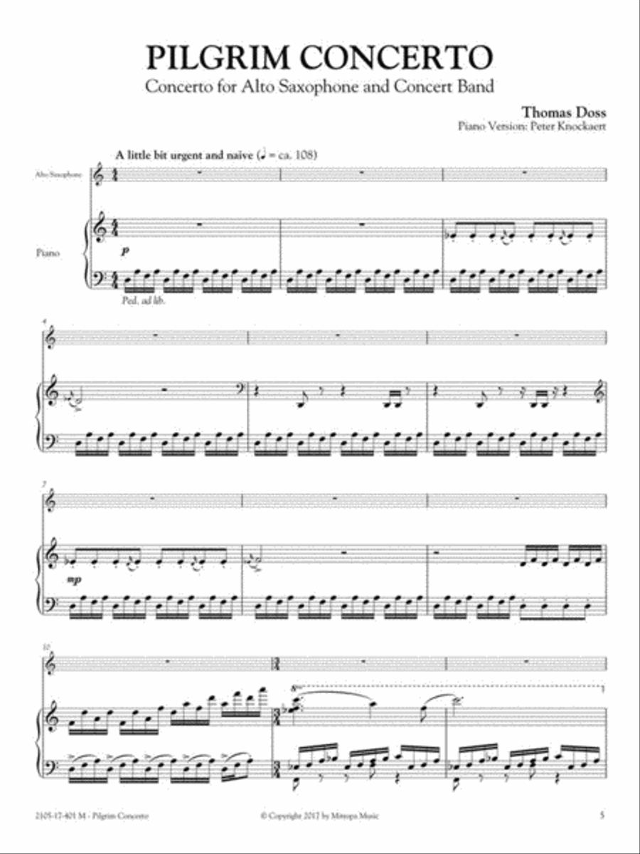 Pilgrim Concerto Alto Saxophone scores gallery preview page 2