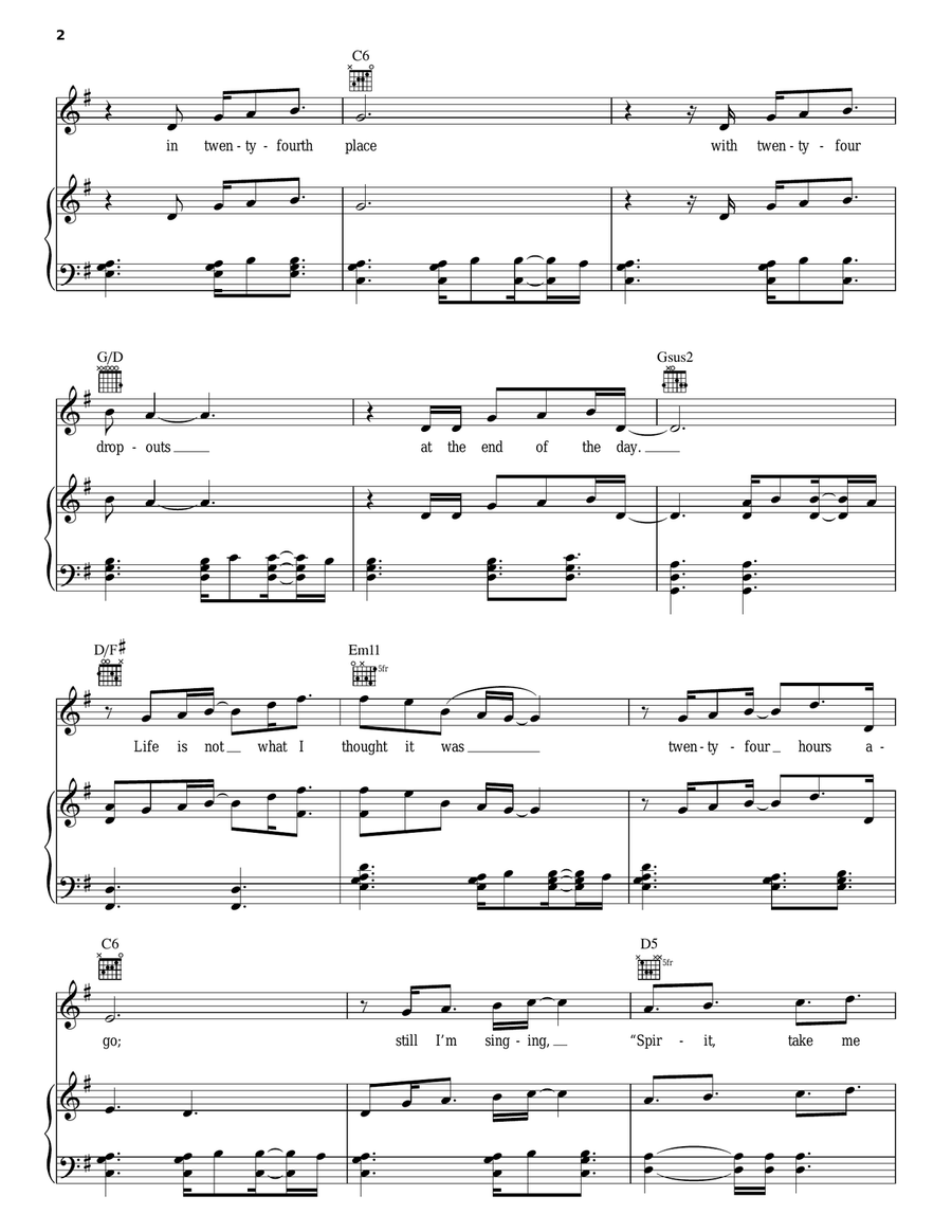 Twenty-Four Twenty-Four Piano, Vocal, Guitar scores gallery preview page 2