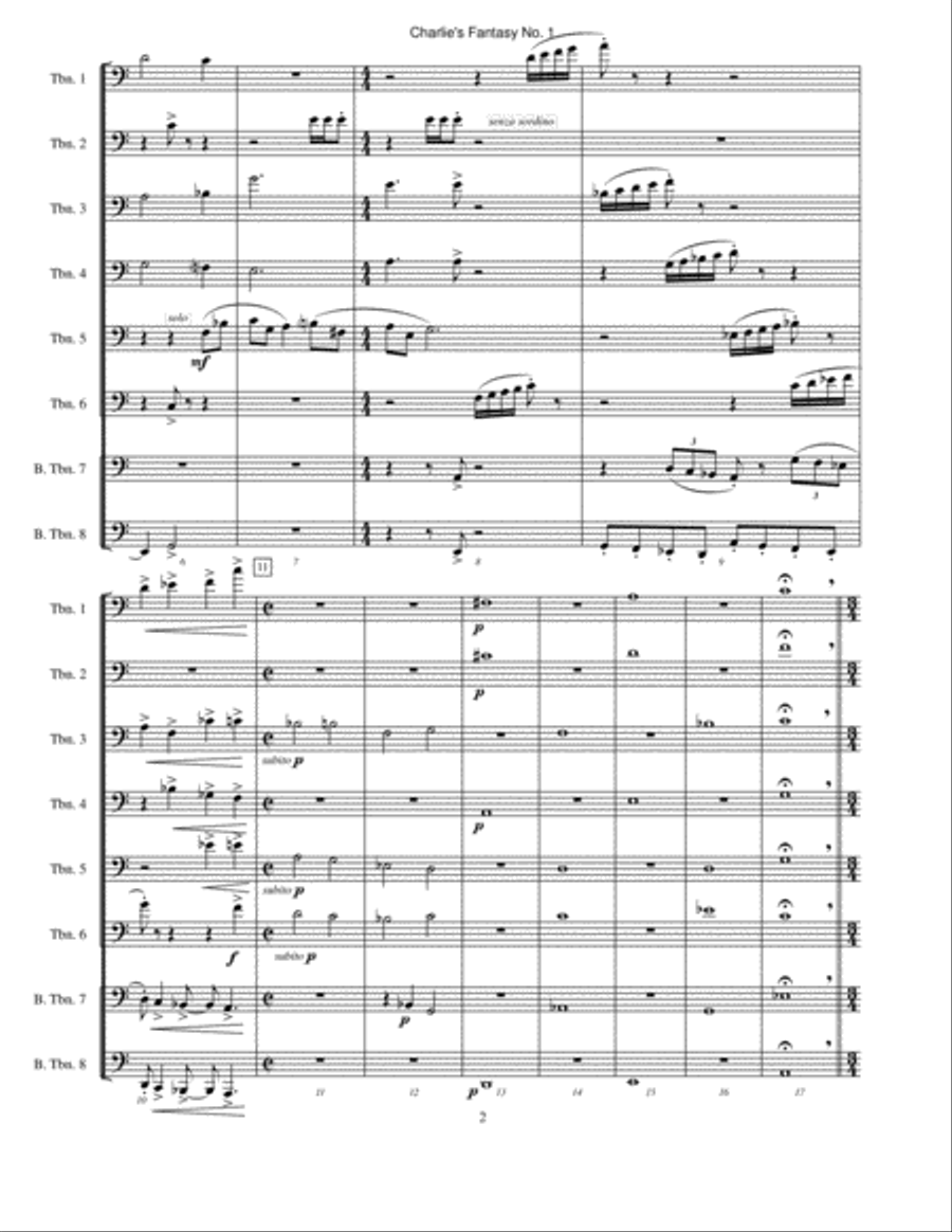 Charlie's Fantasy No. 1 Large Ensemble scores gallery preview page 2