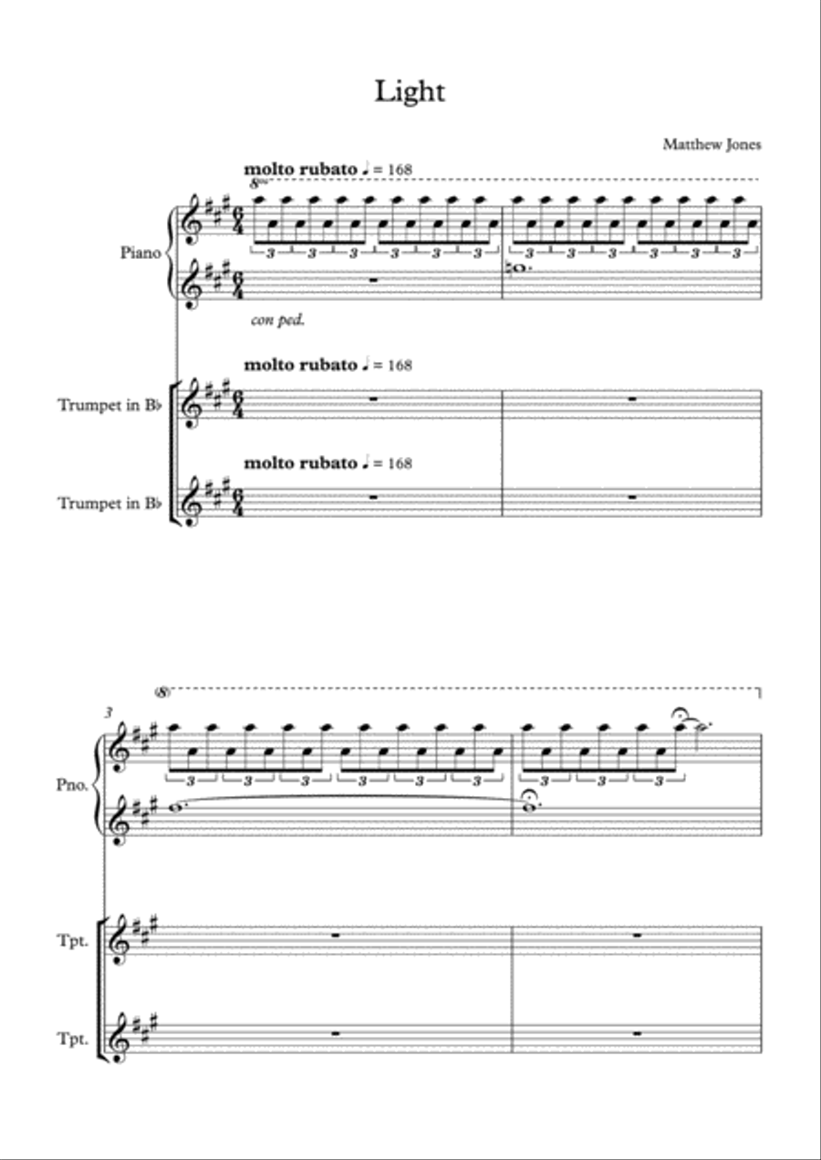 Light Light Trumpet Duet scores gallery preview page 2