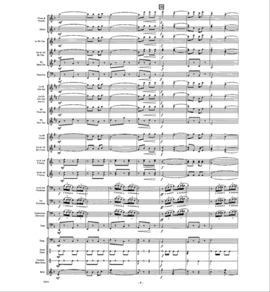 Trombone Blues Concert Band scores gallery preview page 5