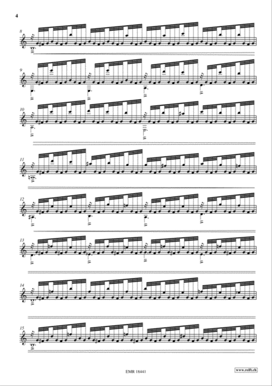 Etude Transcendante No. 4 Classical Guitar scores gallery preview page 4