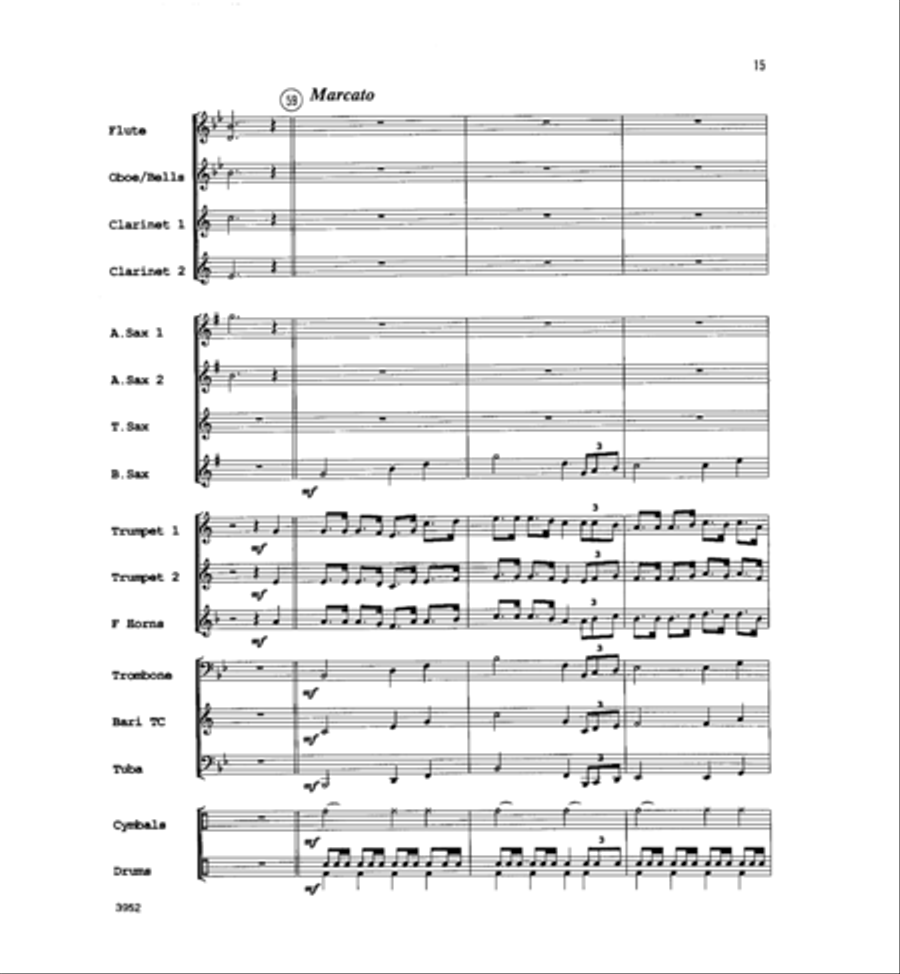 Battle Hymn of the Republic Concert Band scores gallery preview page 14