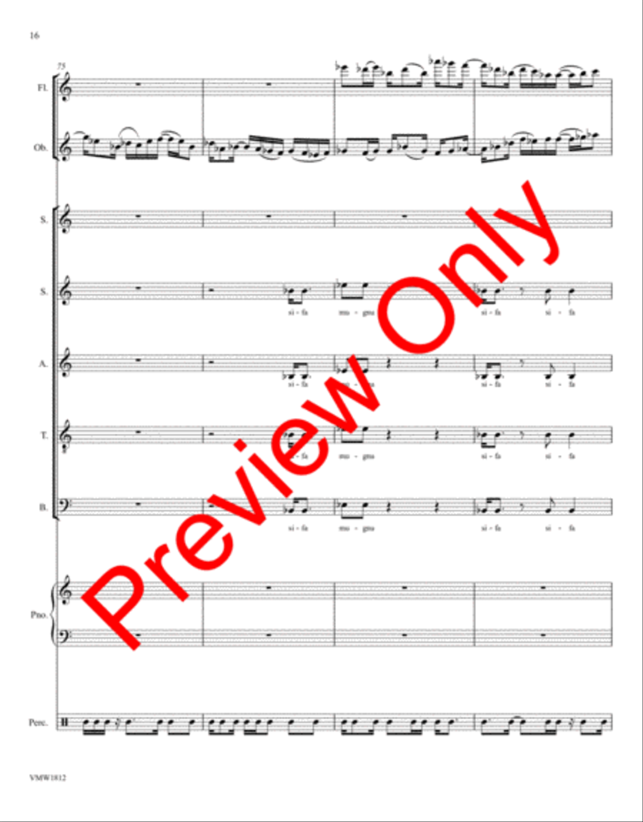 Maombi na Sifa (Prayer and Praise) 4-Part scores gallery preview page 21