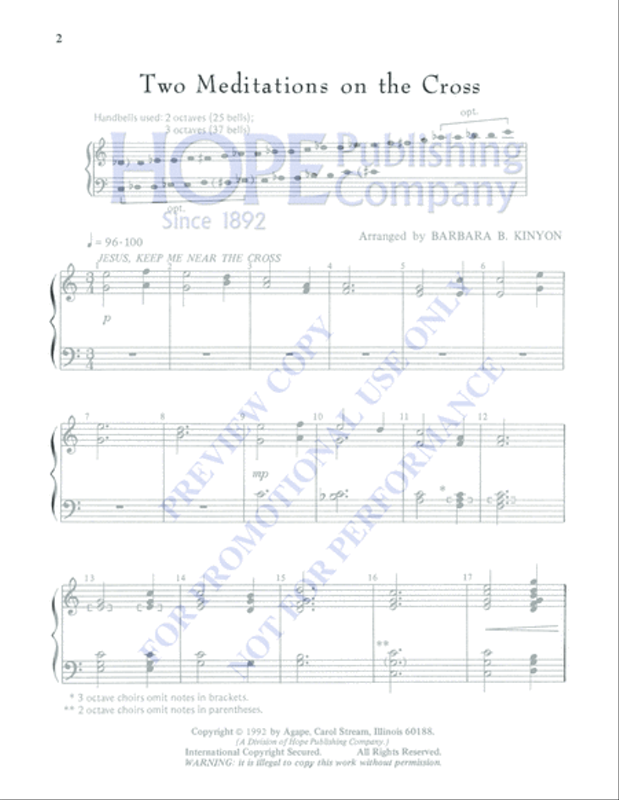 Two Meditations on the Cross 3-Octaves scores gallery preview page 3