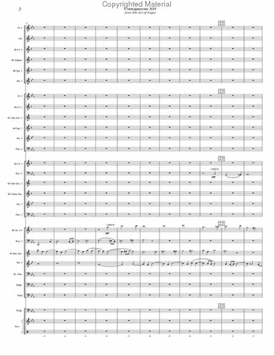 Contrapunctus 14 - STUDY SCORE ONLY Concert Band scores gallery preview page 5