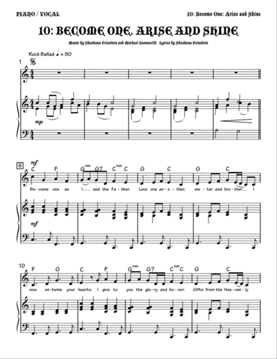 Become One/Arise and Shine Small Ensemble scores gallery preview page 1