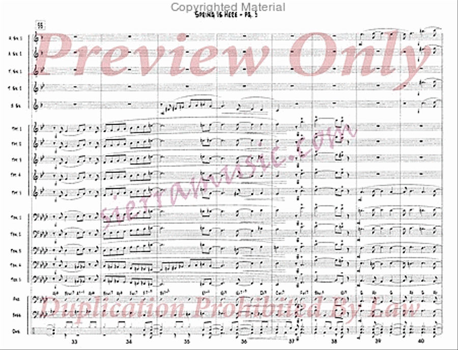 Spring Is Here Jazz Ensemble scores gallery preview page 6